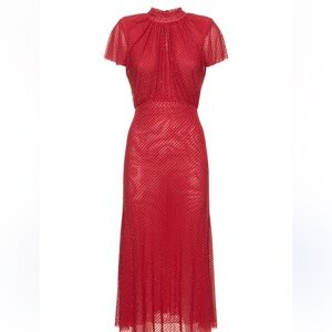 Self-portrait Elegant Red Rhinestone Dress